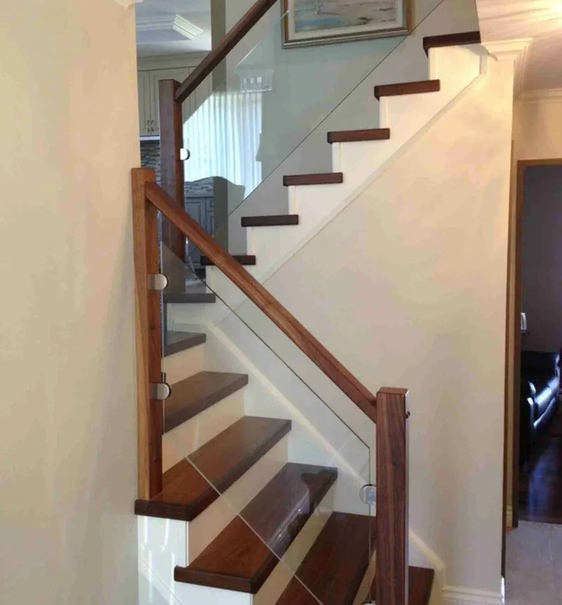 Glass Stair Railing in a Durham Region Home